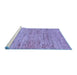 Sideview of Machine Washable Abstract Blue Modern Rug, wshabs103blu