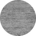 Round Machine Washable Abstract Gray Modern Rug, wshabs103gry