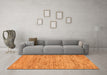 Machine Washable Abstract Orange Modern Area Rugs in a Living Room, wshabs103org