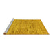 Sideview of Machine Washable Abstract Yellow Modern Rug, wshabs103yw