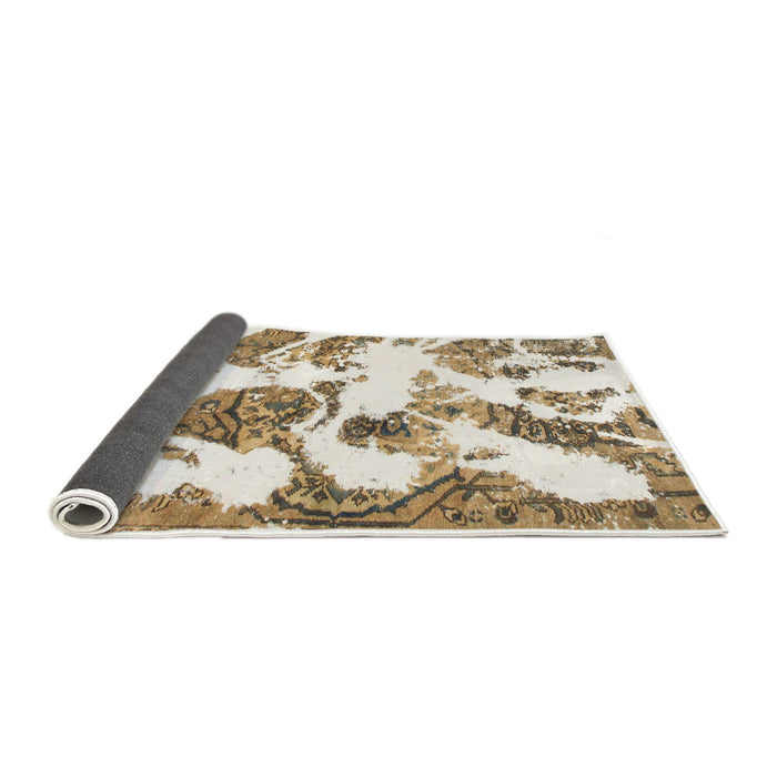 Sideview of Abstract Champagne Beige Modern Rug, abs1040