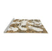 Sideview of Machine Washable Abstract Champagne Beige Rug, wshabs1040