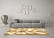 Machine Washable Abstract Brown Modern Rug in a Living Room,, wshabs1040brn