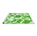 Sideview of Machine Washable Abstract Green Modern Area Rugs, wshabs1040grn