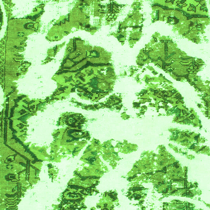 Machine Washable Abstract Green Modern Area Rugs, wshabs1040grn