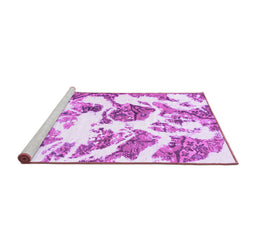Sideview of Machine Washable Abstract Purple Modern Area Rugs, wshabs1040pur