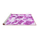 Sideview of Machine Washable Abstract Purple Modern Area Rugs, wshabs1040pur