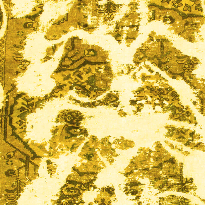 Machine Washable Abstract Yellow Modern Rug, wshabs1040yw