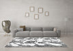 Machine Washable Abstract Gray Modern Rug in a Living Room,, wshabs1040gry