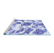 Sideview of Machine Washable Abstract Blue Modern Rug, wshabs1040blu