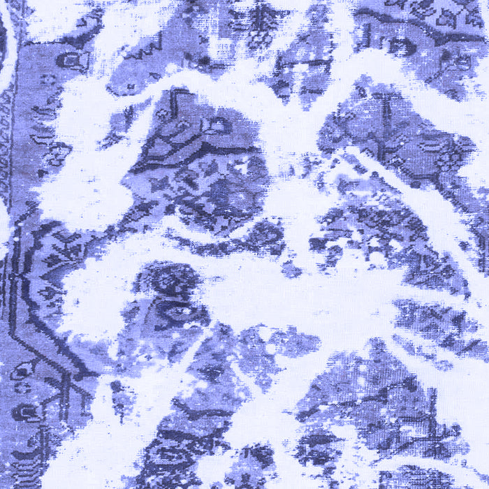 Machine Washable Abstract Blue Modern Rug, wshabs1040blu