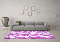 Machine Washable Abstract Purple Modern Rug, wshabs1040pur