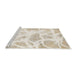 Sideview of Machine Washable Abstract Champagne Beige Rug, wshabs1041