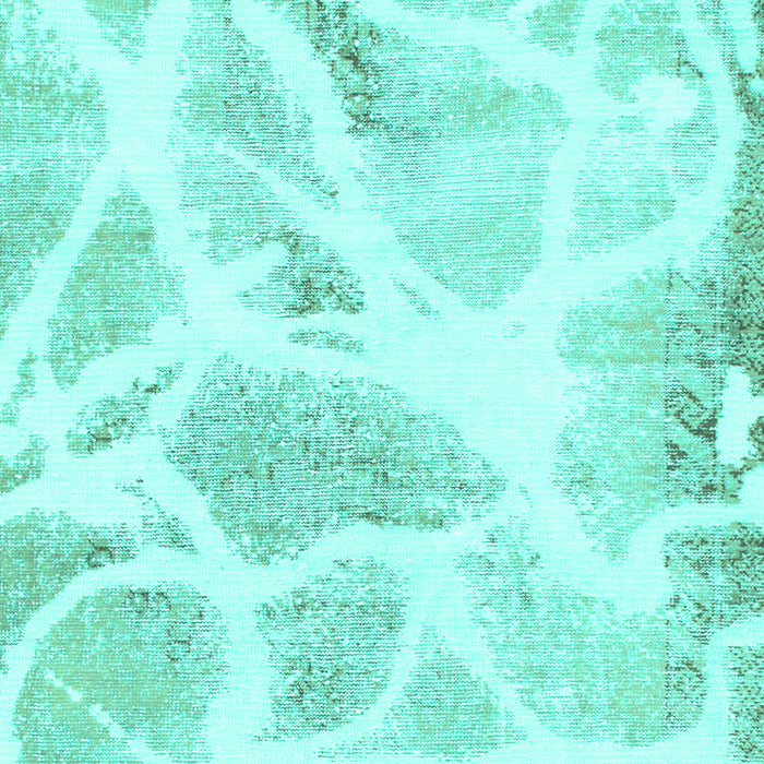Machine Washable Abstract Turquoise Modern Area Rugs, wshabs1041turq