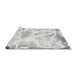 Sideview of Machine Washable Abstract Gray Modern Rug, wshabs1041gry