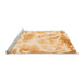 Sideview of Machine Washable Abstract Orange Modern Area Rugs, wshabs1041org