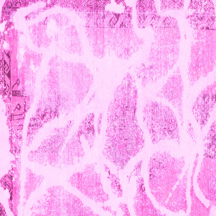 Square Machine Washable Abstract Pink Modern Rug, wshabs1041pnk