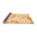 Sideview of Abstract Orange Modern Rug, abs1041org