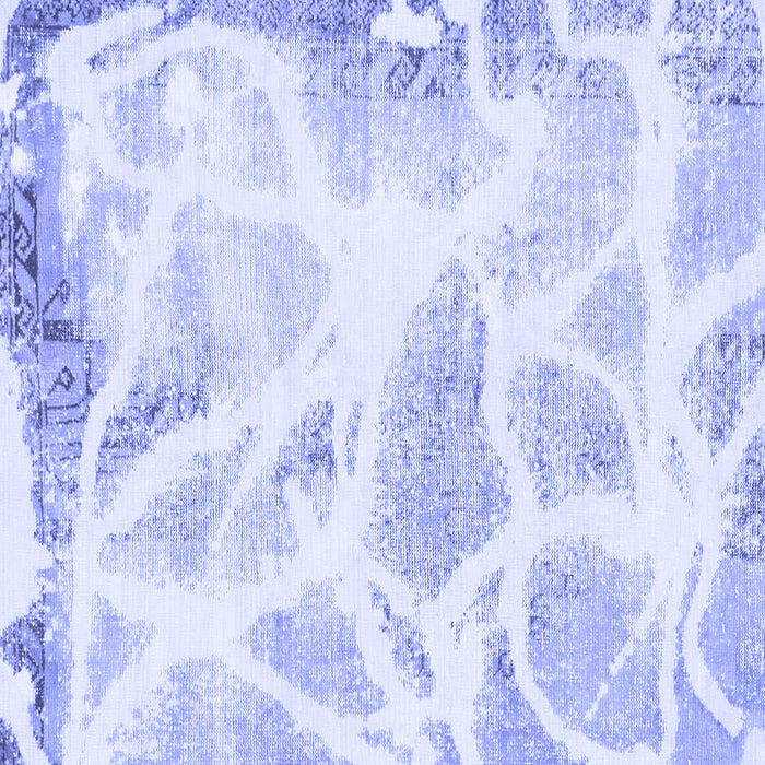 Square Abstract Blue Modern Rug, abs1041blu