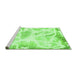 Sideview of Machine Washable Abstract Green Modern Area Rugs, wshabs1041grn