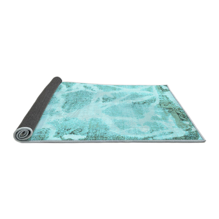 Sideview of Abstract Light Blue Modern Rug, abs1041lblu