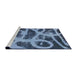 Sideview of Machine Washable Abstract Denim Blue Rug, wshabs1042