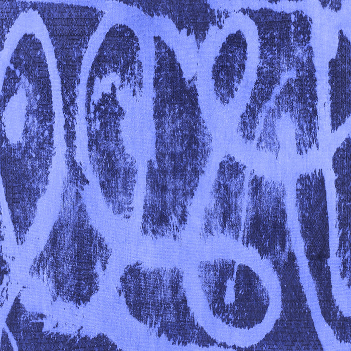 Square Machine Washable Persian Blue Bohemian Rug, wshabs1042blu