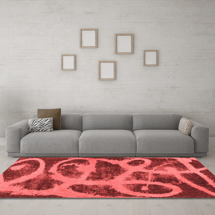 Bohemian Red Washable Rugs