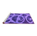 Sideview of Machine Washable Persian Purple Bohemian Area Rugs, wshabs1042pur