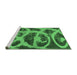 Sideview of Machine Washable Persian Emerald Green Bohemian Area Rugs, wshabs1042emgrn