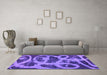 Machine Washable Persian Purple Bohemian Area Rugs in a Living Room, wshabs1042pur