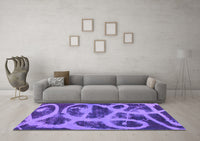 Machine Washable Persian Purple Bohemian Rug, wshabs1042pur