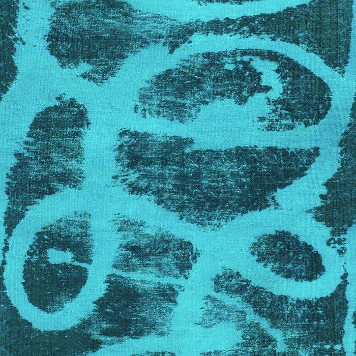 Machine Washable Persian Turquoise Bohemian Area Rugs, wshabs1042turq