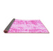 Sideview of Abstract Pink Modern Rug, abs1043pnk