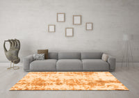 Machine Washable Abstract Orange Modern Rug, wshabs1043org