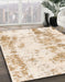 Machine Washable Abstract Peach Rug in a Family Room, wshabs1043