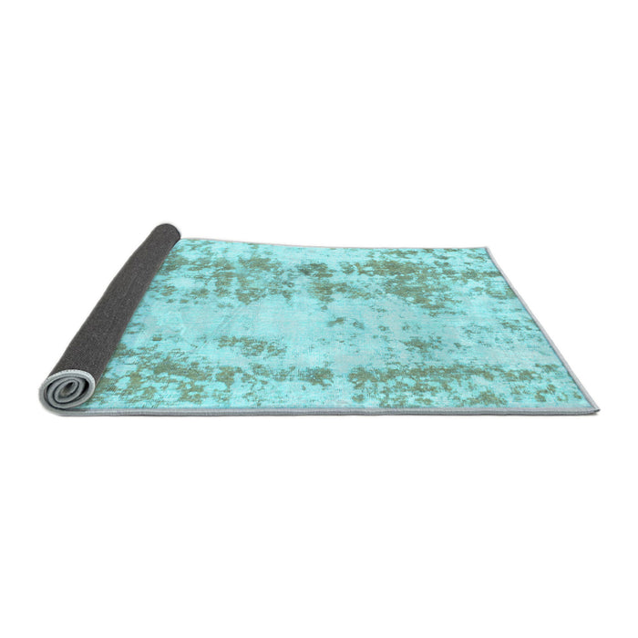 Sideview of Abstract Light Blue Modern Rug, abs1043lblu