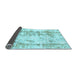 Sideview of Abstract Light Blue Modern Rug, abs1043lblu