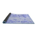 Sideview of Abstract Blue Modern Rug, abs1043blu