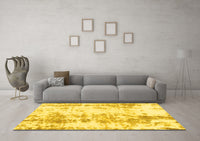 Machine Washable Abstract Yellow Modern Rug, wshabs1043yw