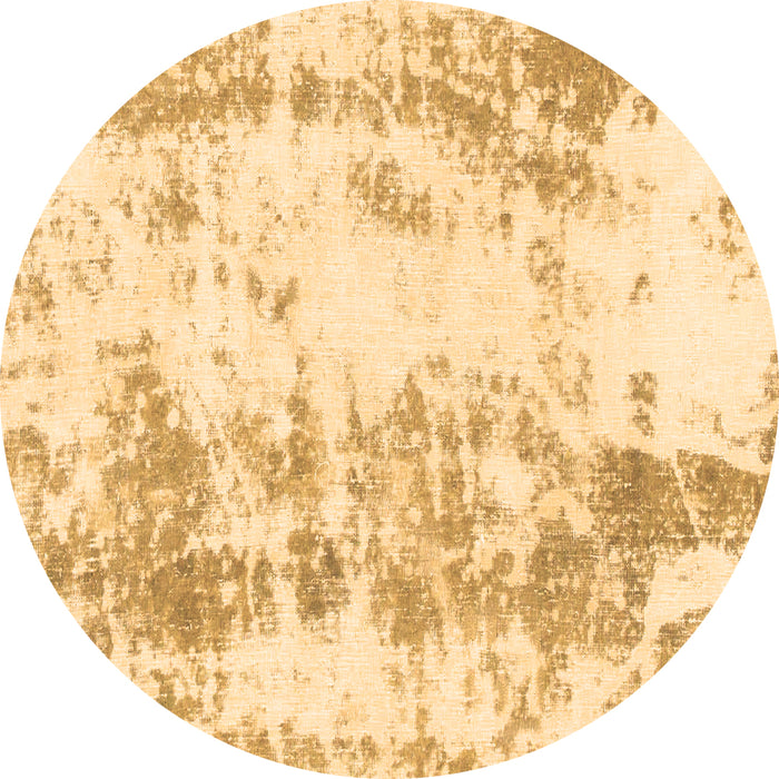 Round Machine Washable Abstract Brown Modern Rug, wshabs1043brn