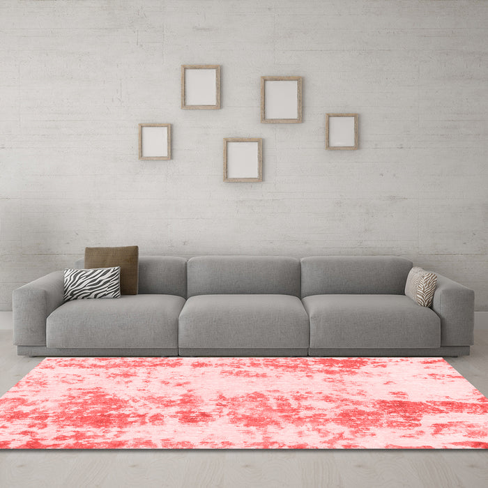 Modern Red Washable Rugs