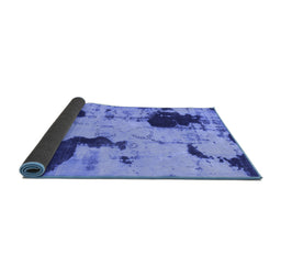 Sideview of Abstract Blue Modern Rug, abs1044blu