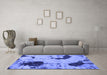 Machine Washable Abstract Blue Modern Rug in a Living Room, wshabs1044blu