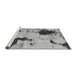 Sideview of Machine Washable Abstract Gray Modern Rug, wshabs1044gry