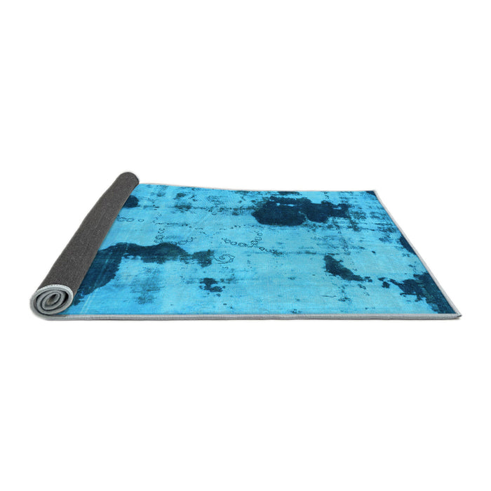 Sideview of Abstract Light Blue Modern Rug, abs1044lblu