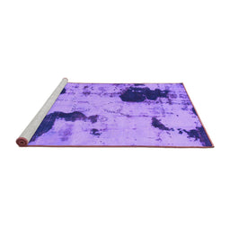 Sideview of Machine Washable Abstract Purple Modern Area Rugs, wshabs1044pur
