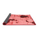 Abstract Red Modern Area Rugs