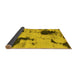 Sideview of Abstract Yellow Modern Rug, abs1044yw