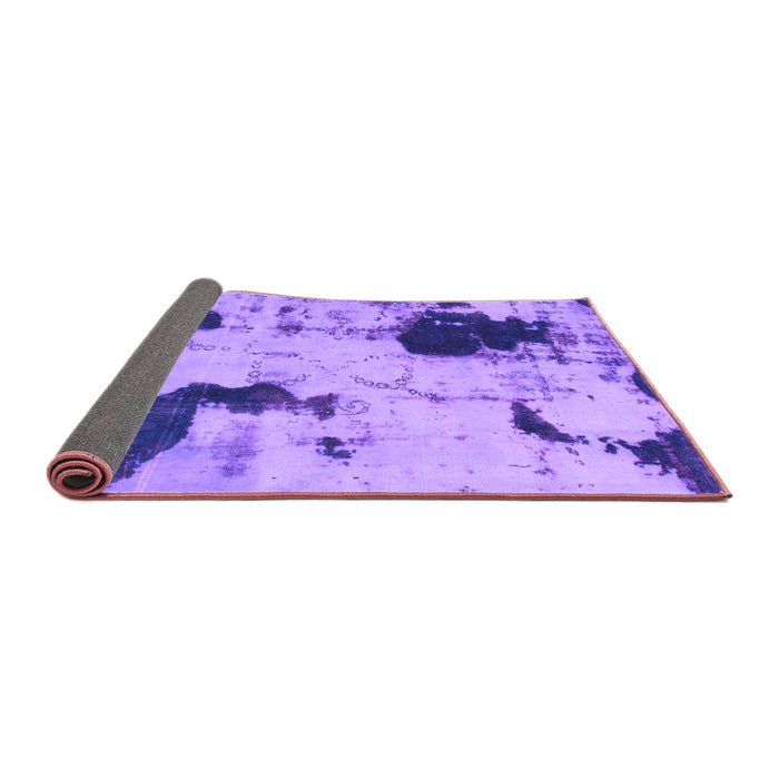 Sideview of Abstract Purple Modern Rug, abs1044pur